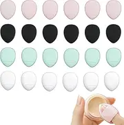24 PACK Mini Triangle Powder Puff Makeup Pads Beauty Blender Sponges for Face Profusion Liquid Blush Beauty Blender Puff (Pink + Black + Blue + White)