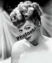 Lucille Ball Elegant Portrait In White REPRINT RP #8484