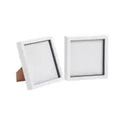 Nicola Spring Box Picture Glass Photo Frame, Standing & Hanging - for 8x8" (20x20cm) Photos - Pack of 2