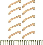uxcell 20Pcs Wood Drawer Pulls Handles, 96mm/3.78" Hole Spacing Wood Cabinets Drawer Knobs Pull Handles with Screw Set for Kitchen Cabinets Dresser Furniture