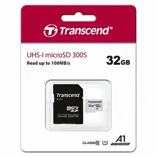 創見 MicroSDHC TF 32G 64G 128G U1 100M 附轉卡 記憶卡 手機 平板 300S-A