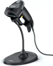 Eyoyo Handheld 2D Barcode Scanner with Gooseneck Stand, Automatic USB Wired QR C