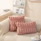 Multiple Sizes Plush Pillowcase Faux Rabbit Fur Cushion Cover Sofa/Bed