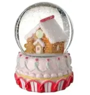 Christmas Resin Icing Gingerbread House Waterglobe Snow Globe