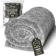 CarMax™ - Giant Twisted Loop Car Drying Towel - Double-Sided XXL - 90cm x 60cm 1400gsm Microfibre Towel for fast streak-free drying and detailing.