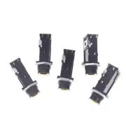 5Pcs DIY 6.35/6.5MM Jack Gold Plated 4P Stereo Dual Channel Microphone Socket