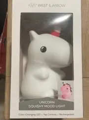 West & Arrow Unicorn RGB LED Mood Light Color Changing Squishy Night Light