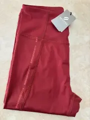 Superdry Womens Active Mesh Full Length Tight Leggings M BNWT Fired Brick Brown