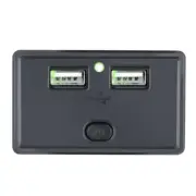 1Pc Car Dual USB Ports Charger Socket Charging LED Indicator For Motorbike Boat