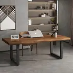 大板實木辦公桌家用臺式電腦桌長條書房書桌簡約寫字工作臺原木桌