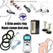 E-Stim Therapy Ball Stretcher Penis Ring Breast Erector Enlarger Pump Enhance SM