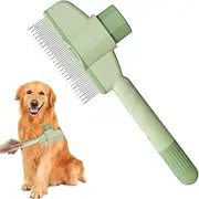 Pet Grooming Comb For Cats Dogs, Cat Brush For Shedding, Dog Brush Cleaner With Hair Removal Button, Quick Removal Pet Grooming Tool