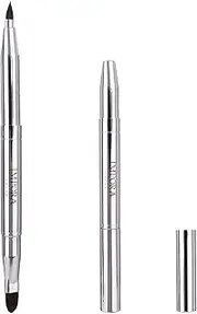 Impora London Retractable Lip Makeup Brush by . Perfect for Travel, Lightweight, Handbag Ready. Lipstick Brush with Lid.