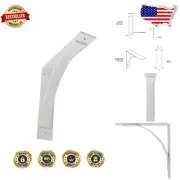 Versatile Hand-Painted Hammered White Bracket - Ideal for Counters & Shelves