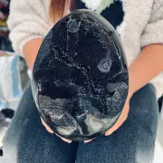9.46LB Natural Dragon Septarian Geode Quartz Cluster Crystal egg Healing 4300g