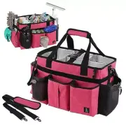 Large Wearable Cleaning Caddy Bag with Detachable Divider, Cleaning Organizer