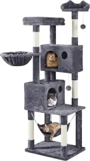 73Inch Cat Tree, Cat Stand Furniture with Scratching Posts Perches Hammock as In