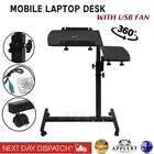 Mobile Adjustable Desk Laptop Computer Stand Over Bed Bedside Table Notebook