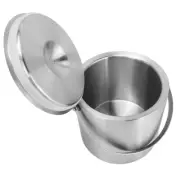 US Ice Bucket Stainless Steel 3L Double Wall Insulated Ice Bucket With Lid For