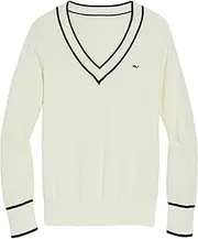 [vineyard vines] Women's Cotton Cashmere Heritage V-Neck Sweater
