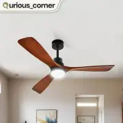 52" Ceiling Fan Light Remote Control Wall Switch Reversible 6 Speeds for Winter
