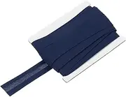 uxcell 3/4 Inch Single Fold Bias Tape Cotton Continuous Bulk Bias Tape for Sewing, Seaming Quilting Hemming Binding Crafts Simple Packaged (Navy Blue 10 Yards)
