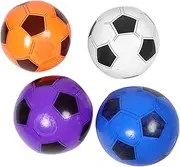 SUPVOX 4 Pack Inflatable Soccer Balls Beach Sports Toys for Boys and Girls Summer Pool Party Decorations Leakproof PVC Floating Beach Balls for Water Games