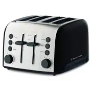 Russell Hobbs RHT94BLK Brooklyn 4-Slice Bread Slot Sandwich Toaster 1950W Black