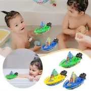 Random Color 1PC Wind Up Boat Bathtub Toy Set Funny Windup Speed Boat Bathtub