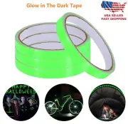 2x Glow-in-the-Dark Tape 0.4"x9.8" Fluorescent Tape Night Marker Decoration USA