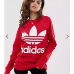 ADIDAS ORIGINALS 愛迪達女大人三葉草長袖大學T34號