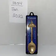 Watsons Decorative Gilt Plated Spoon Gold Philadelphia Capital 4.5"