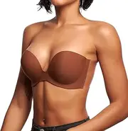 [JUST BEHAVIOR] Strapless Backless Sticky Invisible Push-up Self Adhesive Bras for Women