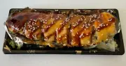 600PCS Base Lid Sushi Trays Sigle Roll To Go 8.8"x3.6" Foodservice Carryout Use