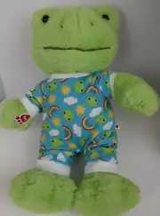 Build A Bear Green Spring Frog 16" Plush Rainbow Frog Sleeper