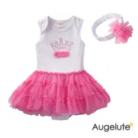 在飛比找Yahoo奇摩購物中心優惠-baby童衣 嬰兒洋裝 皇冠造型蛋糕裙附髮帶 52212
