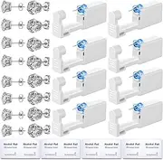 [Novopiercing] 24 Pcs Ear Piercing Kit Disposable Ear Piercing Gun Kit with 8 Pcs Self Piercing Gun and 8 Pcs Earrings Stud 8 Pcs Cleaning Pads, 3mm