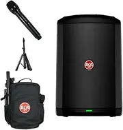 RCA Pro PLS-1 Battery-Powered Speaker, Microphone, Stand, Bag, 8-inch Woofer, 4 Channel Mixer, 10 Hour Battery, 120W | Weddings, Karaoke, Trivia, Outdoor, Poolside | Bluetooth, True Wireless Stereo