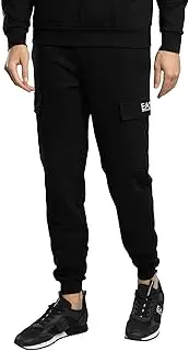 [EA7] Men's Logo Regular Joggers, Black