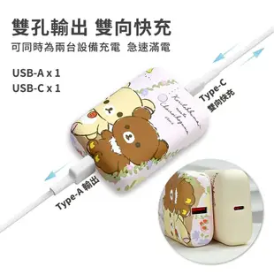 【Rilakkuma 拉拉熊】小圓寶 PD20W+QC USB-C雙向快充 12000series 行動電源