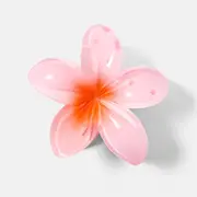 Pink Frangipani Claw Hair Clip