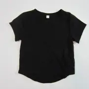 old navy women's shirt ribbed short sleeve black ultralite go dry medium