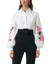 Carolina Herrera Puff Sleeve Button-Down Shirt
