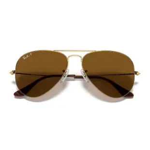 【RayBan 雷朋】Aviator 偏光茶色太陽眼鏡 捍衛戰士同款(RB3025 001/57 58mm 62mm)