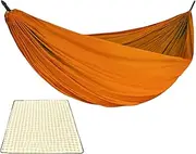 Portable Hammock | Double Single Person Outdoor Camp Hammock,Picnic Blanket Attached Quick-Setup Equipment, Pure Color Design for Family Friends Activities