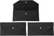 uxcell 2 Pack Cash Envelope Wallet, Budget Cash Holder Reusable Money Bag Pouch Leather Money Organizer Pouch for Men Women Receipt Check Bill Travel Graduation Holidays, Black