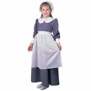 Pilgrim Victorian Colonial Pioneer Prairie Olden Day Book Week Girls Costume