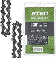 8TEN Semi Chisel Chainsaw Chain 36 Inch .050 3/8 114DL for Stihl MS 390 440 660