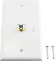 Coax Wall Plate F Type Port TV Television Plug Socket Outlet Gold-Plated Coaxial Wall Panel Plate