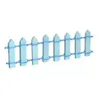 8pcs Miniature Garden Fence, 3.6 Inch Long Decorative Picket Fence, Light Blue